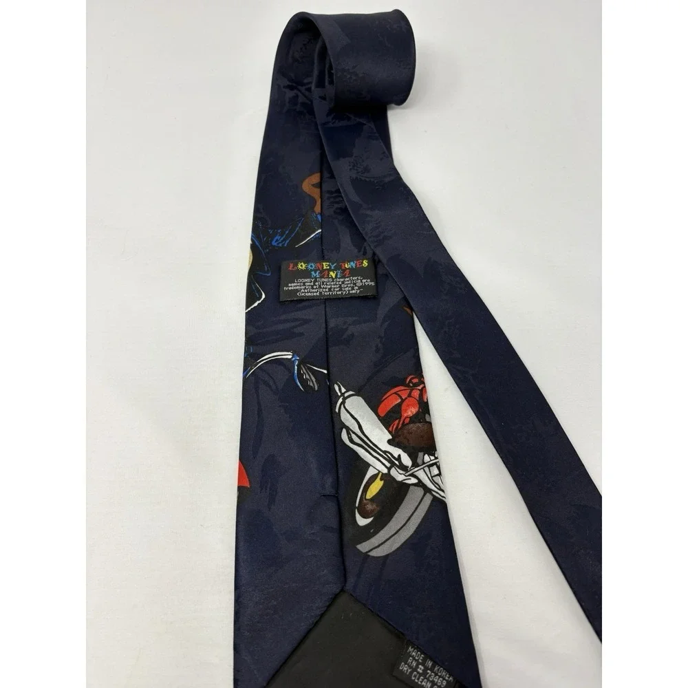 Vintage 1993 Cartoons Looney Tunes Mania- Taz Tasmanian Devil Motorcycle Necktie